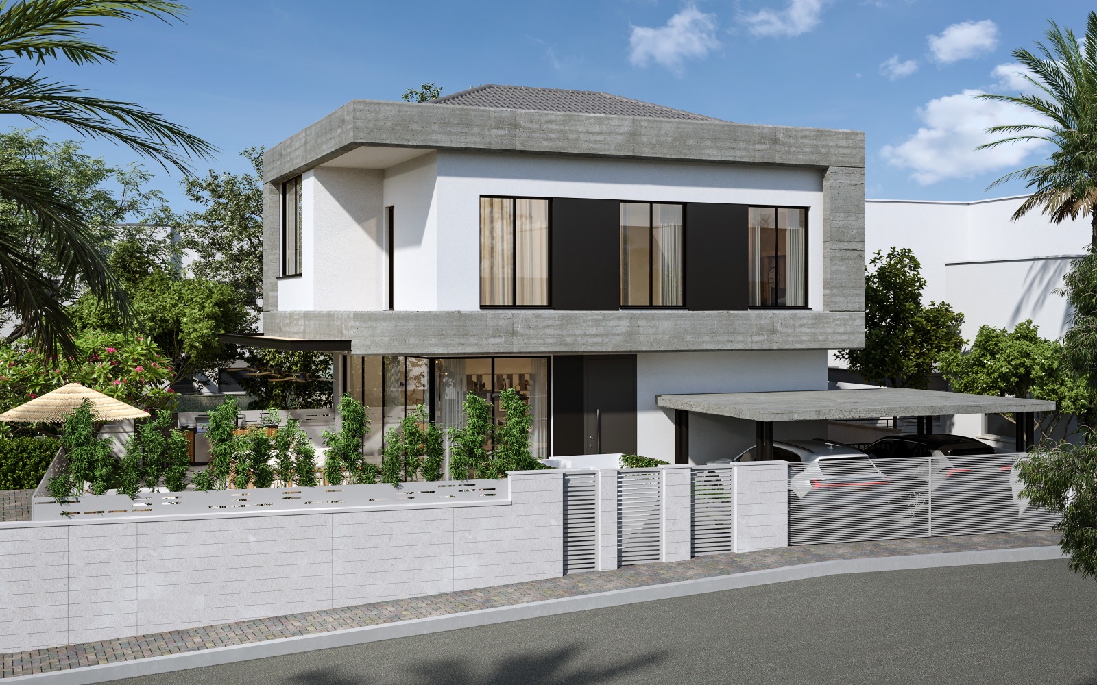 Architectural visualization of a private residence in Hod Hasharon
